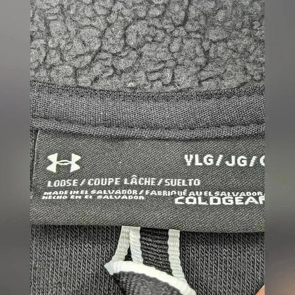 Under Armour Fleece Full-Zip Vest Boys Size Youth Large Black Coldgear Outdoor - Picture 4 of 11